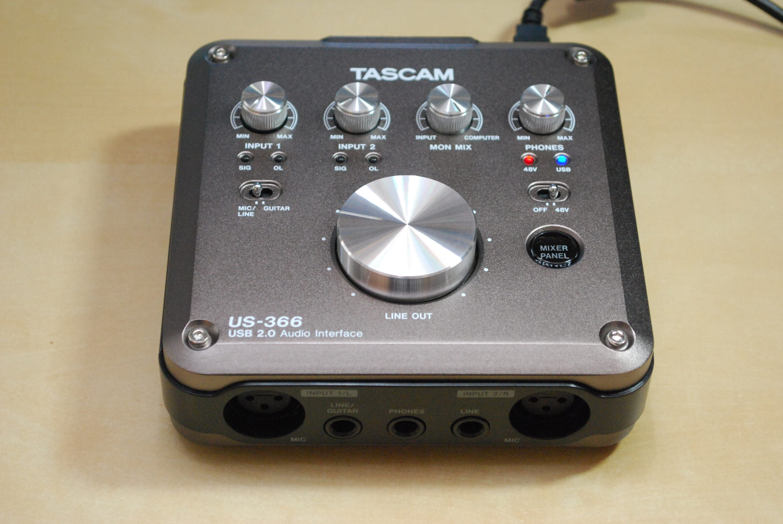 最大6IN/6OUTで、DSPエフェクト搭載のTASCAM US-366を使って