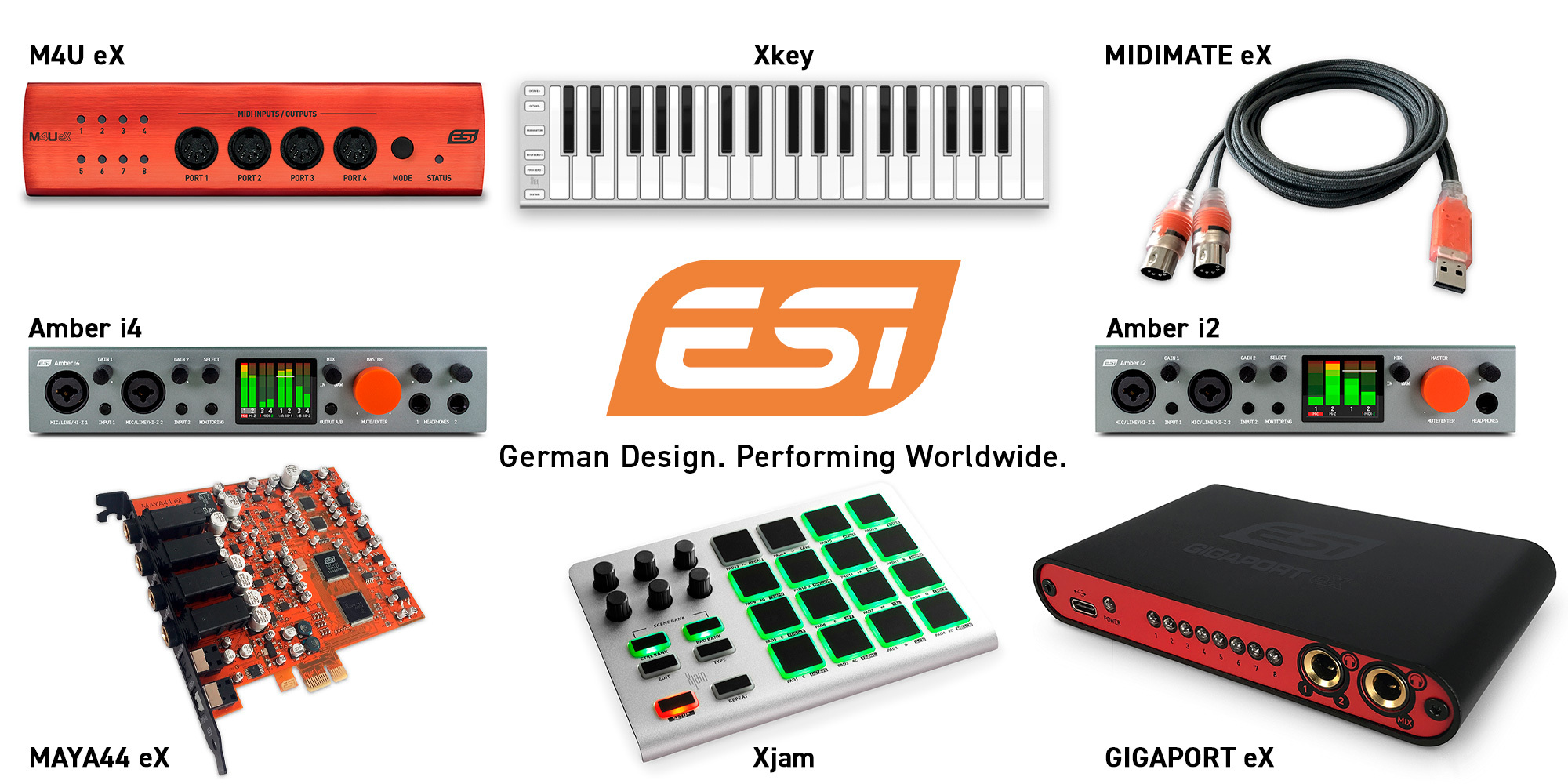 Xkeyも含め、数多くのDTM機材を出しているドイツメーカー、ESI